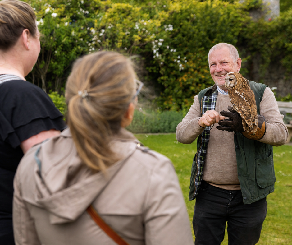 power of choice, group takes falconry class