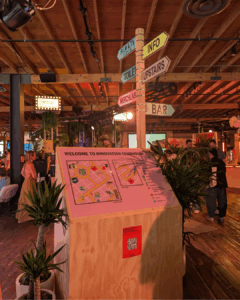 attendees engaging naturally in SXSW clubhouse environment
