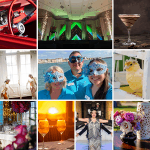 a collage of event images showcasing different colors