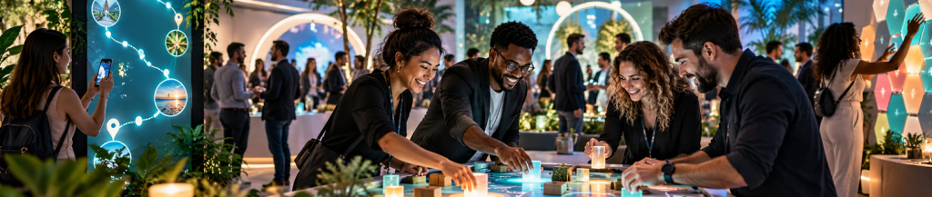event attendees participating in games